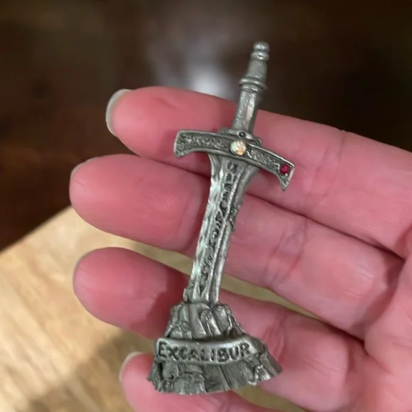 Vintage Pewter Excalibur Sword